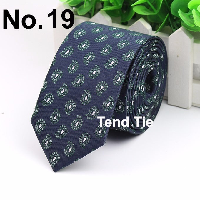 Men's Business Professional Polyester Tie 6CM British Tie