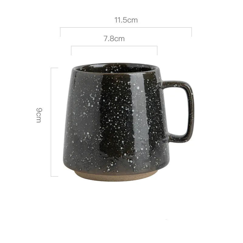 Speckled stoneware mug set