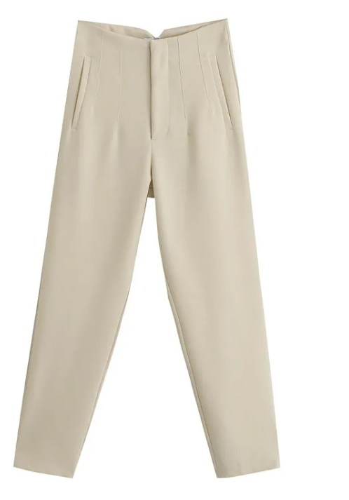 High-rise tapered trousers