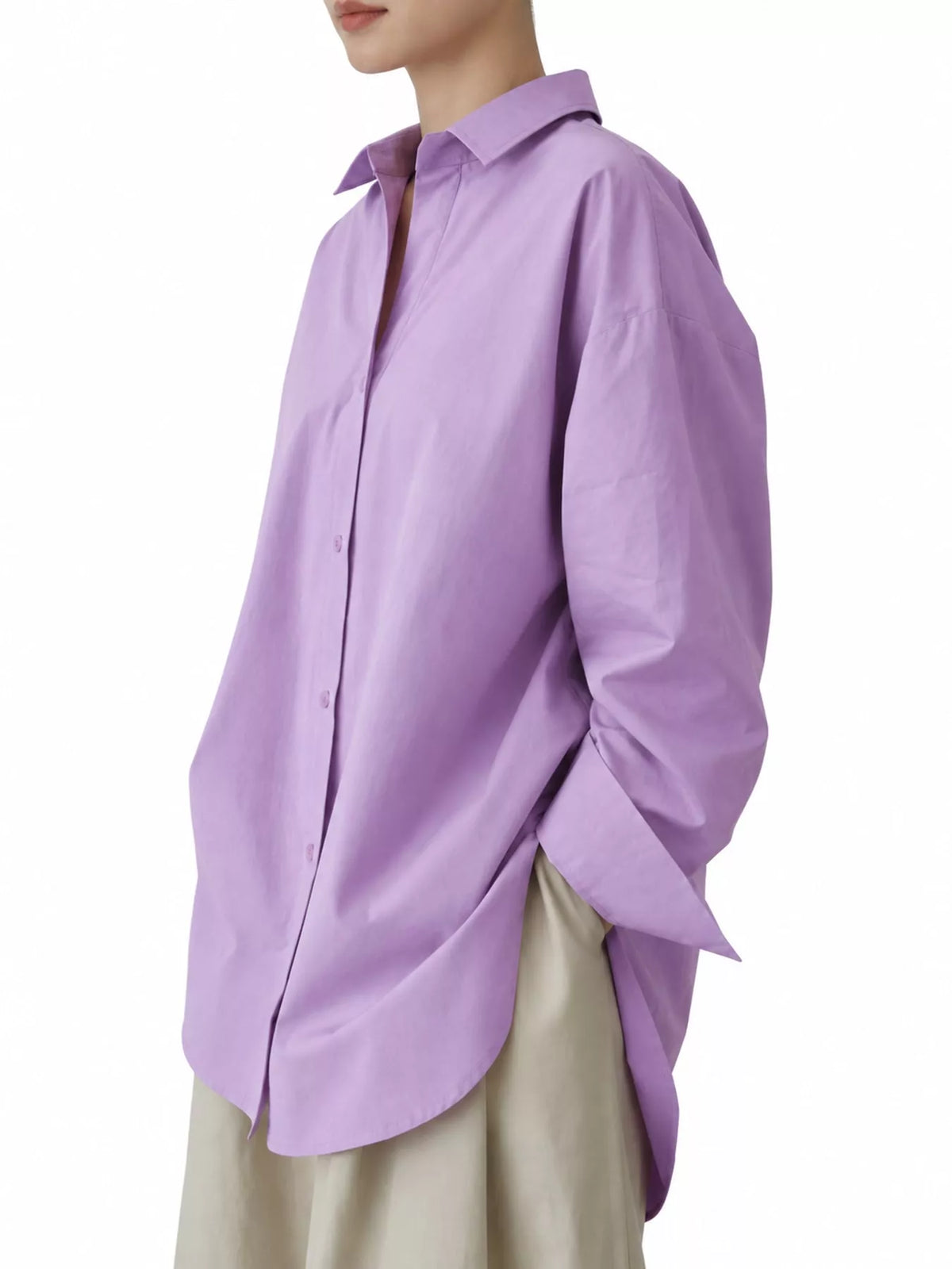 Oversized button-down shirt