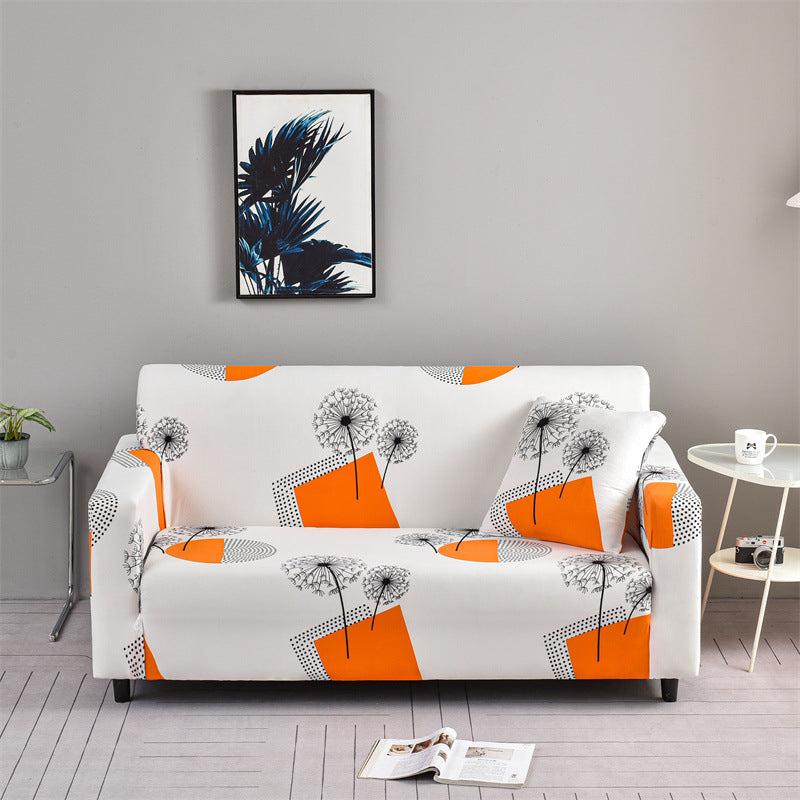 Four season sofa cover with full elastic sofa cover and fabric combination anti slip cover