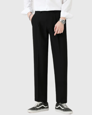 Non iron pleated trousers