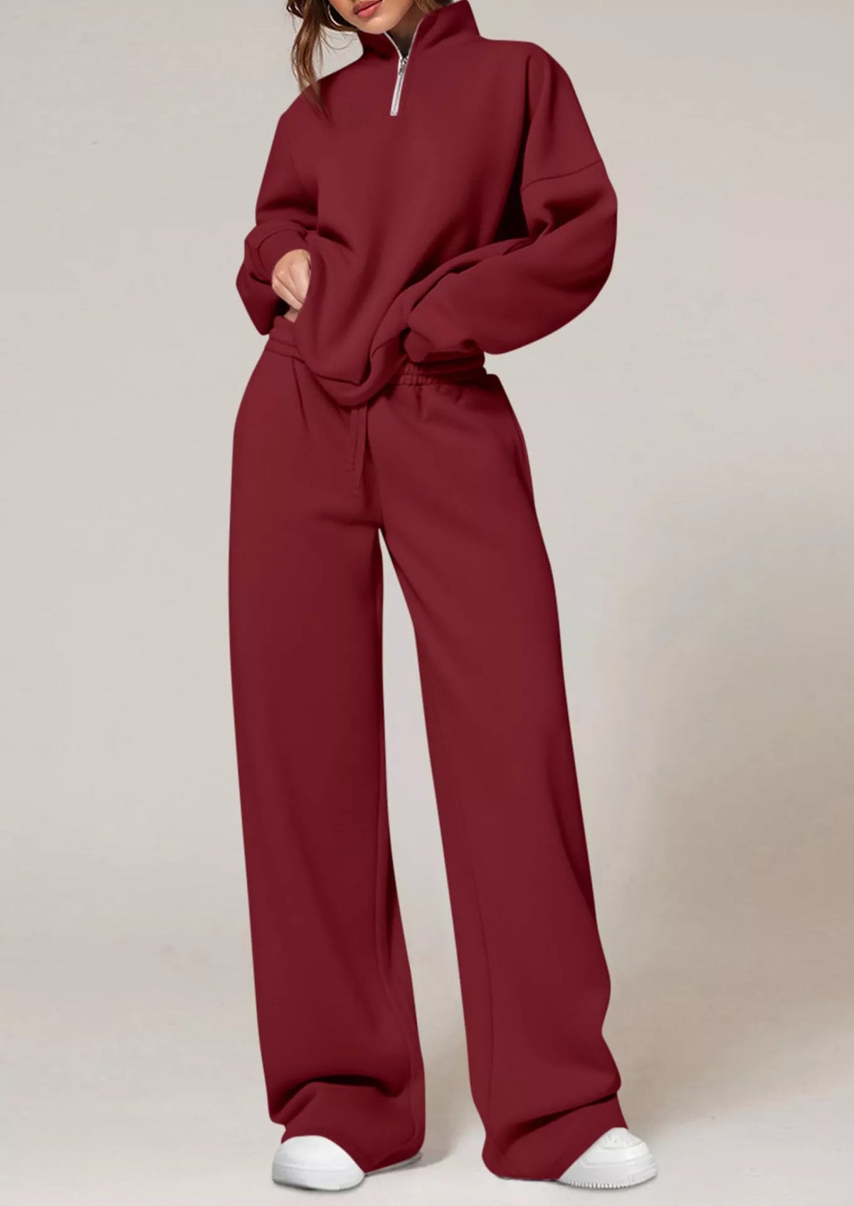 Half-zip sweatshirt set