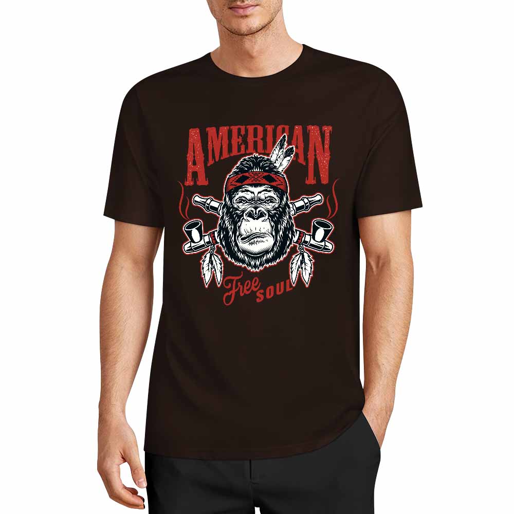 New 2025 Pure cotton short sleeved T-shirt Front print Multiple colors