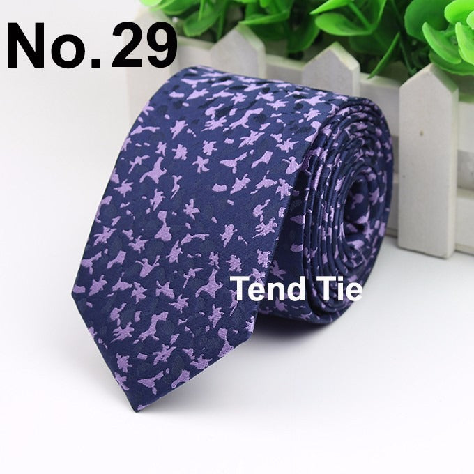 Men's Business Professional Polyester Tie 6CM British Tie