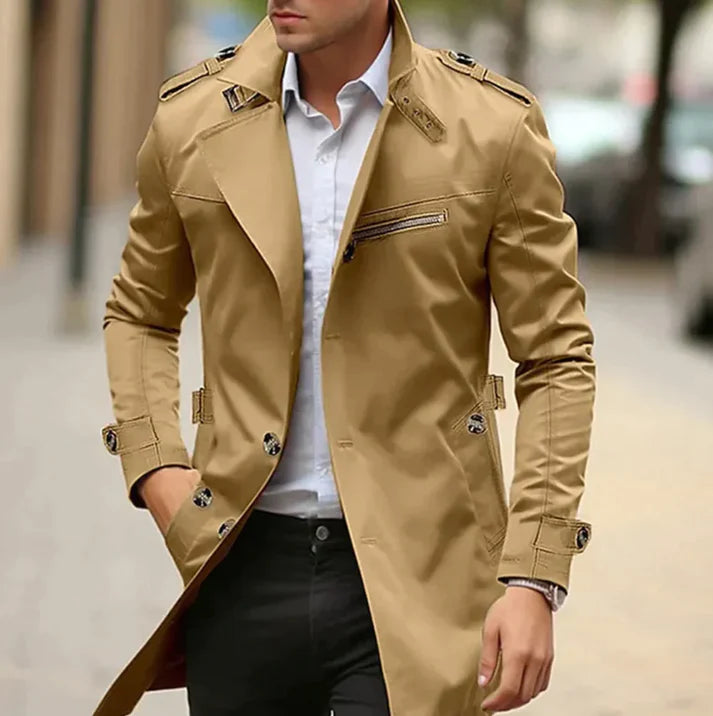 Epaulette cotton trench