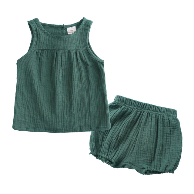 Baby muslin tank set