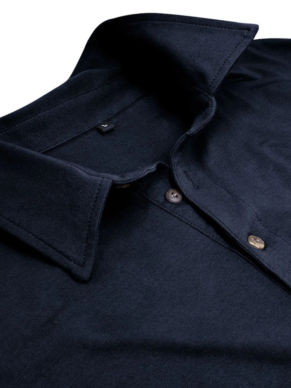 Collared neck long sleeve polo