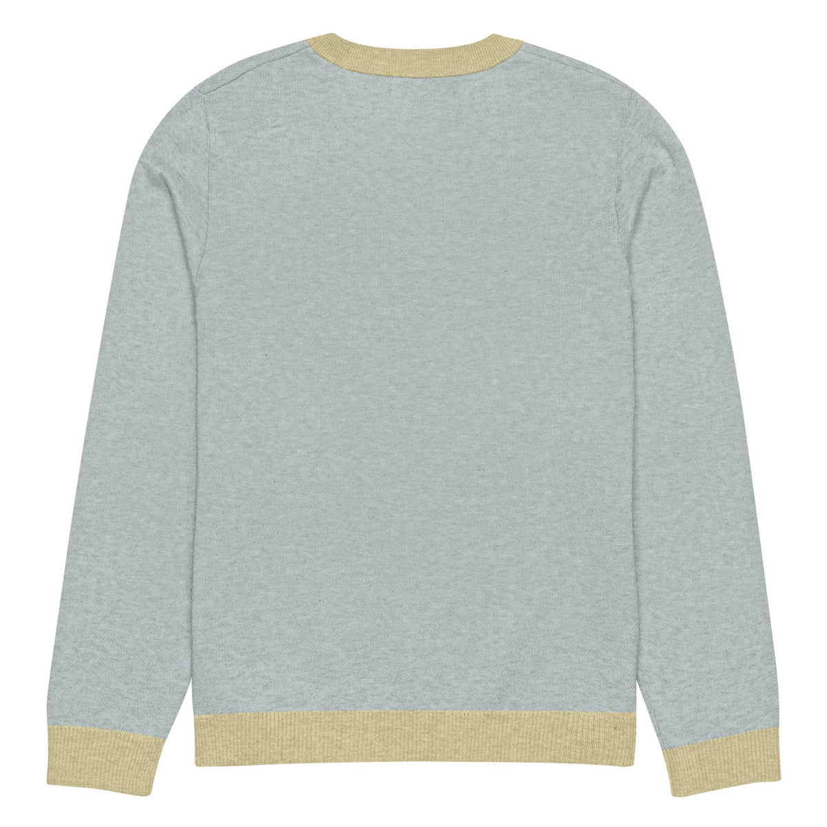 Grey textured crew knit