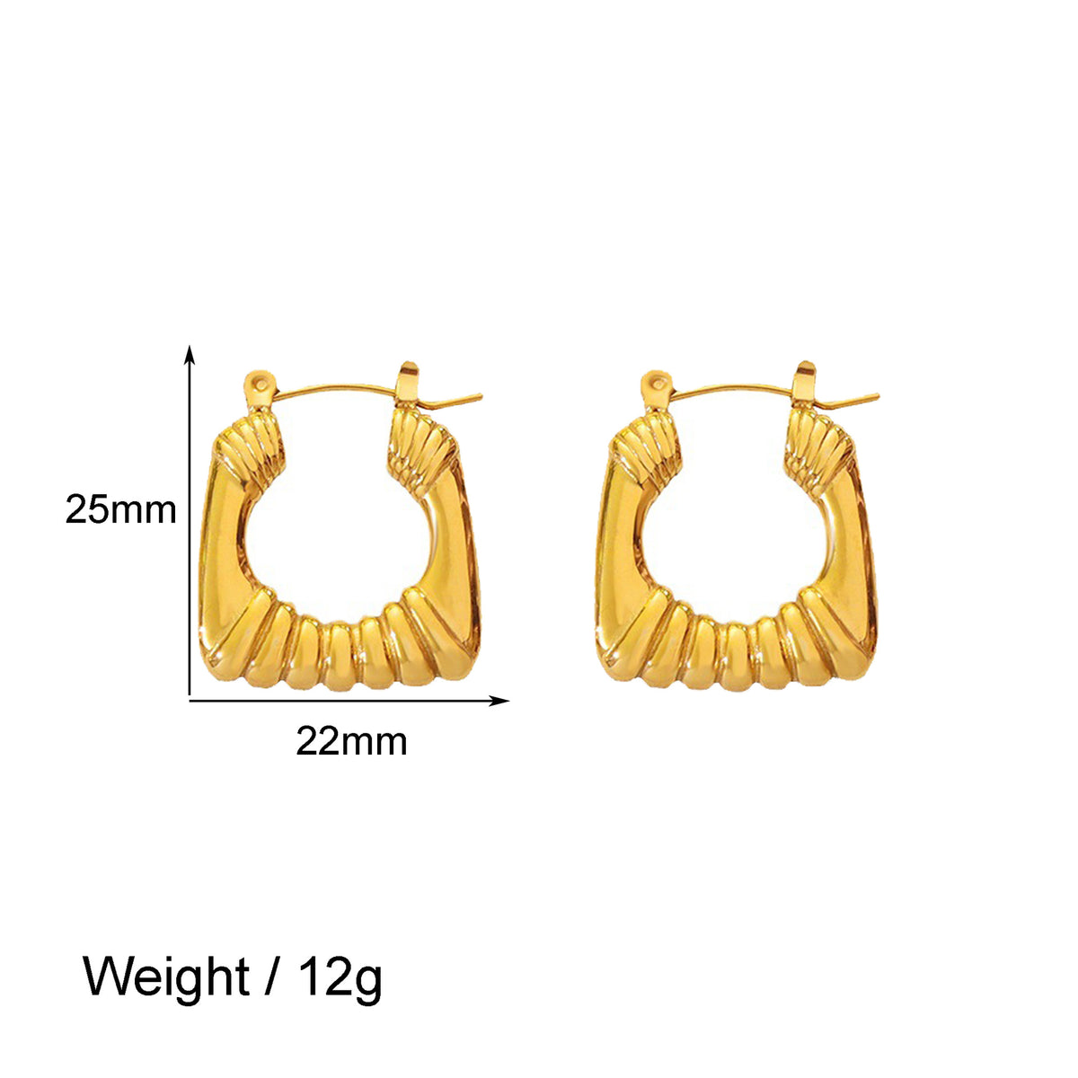 Geometric gold earrings