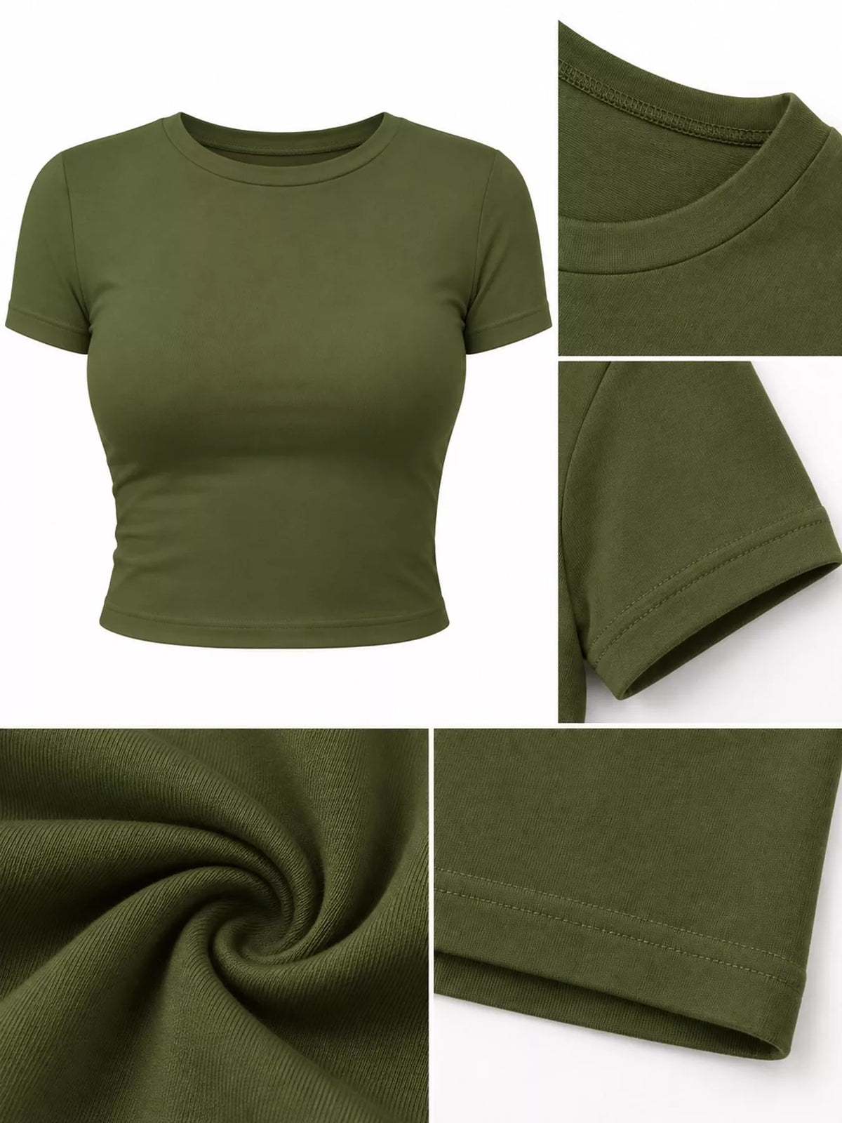 Fitted crew crop tee