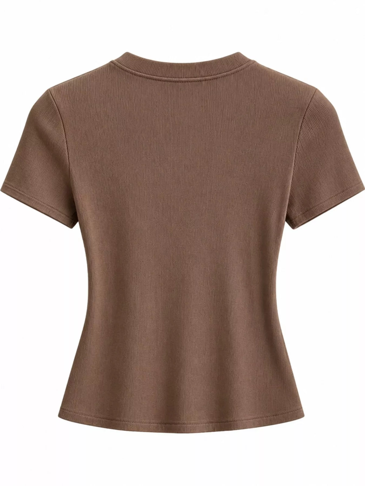 Slim-fit crew neck basic T-shirt