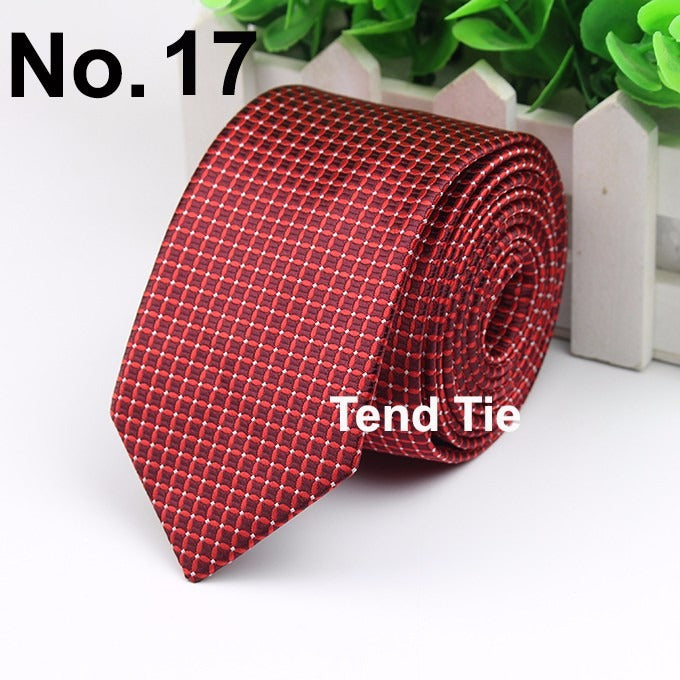 Men's Business Professional Polyester Tie 6CM British Tie