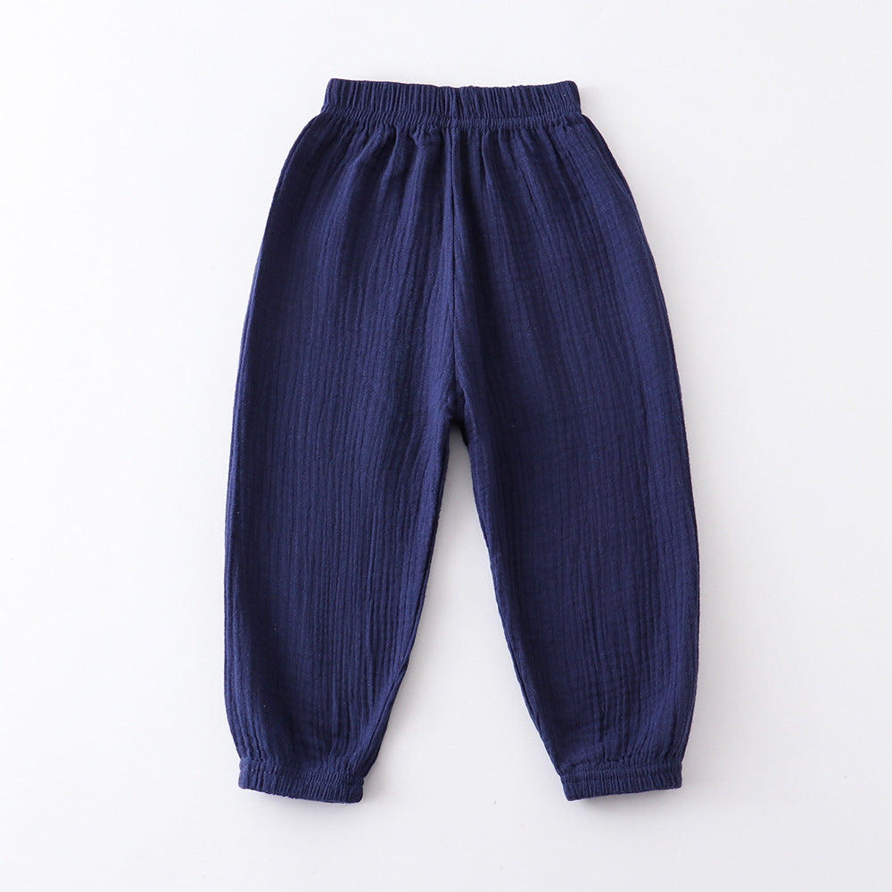 Kids' muslin pull-on pants