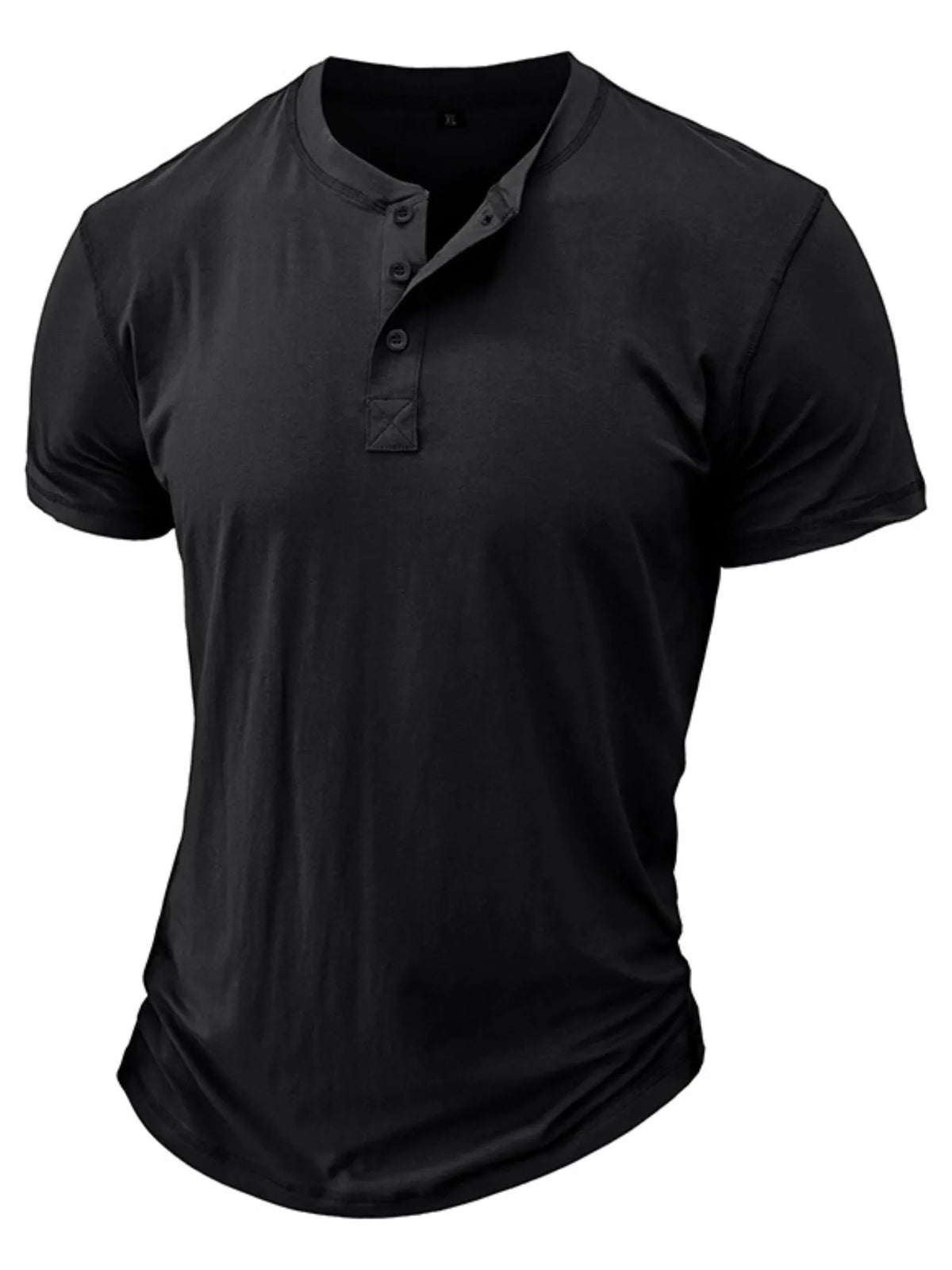 Short-sleeve henley polo