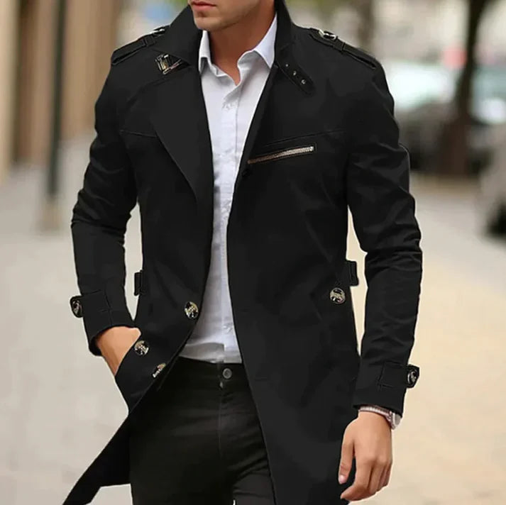 Epaulette cotton trench