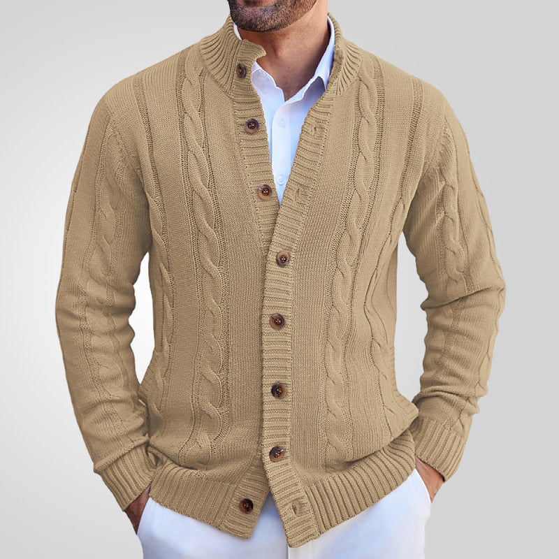 European And American Leisure Stand Collar Sweater Coat