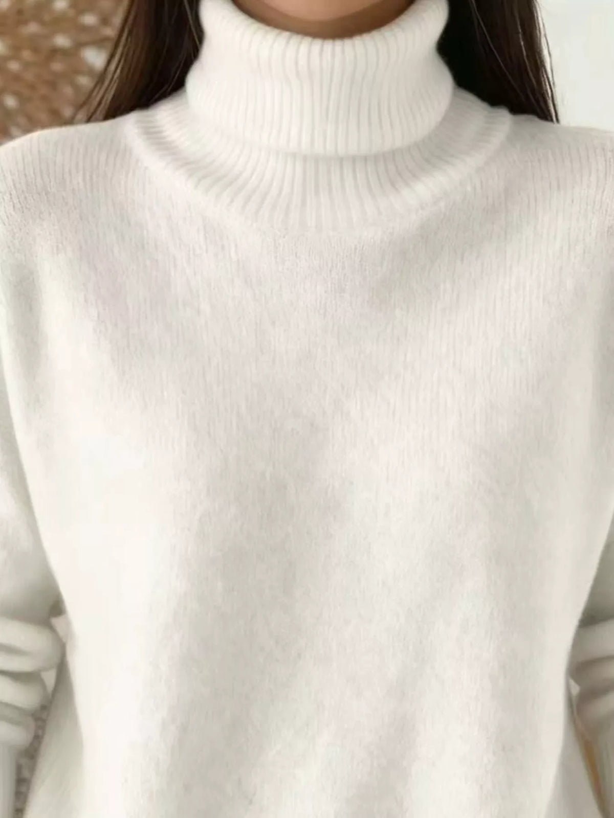 Turtleneck long sleeve sweater