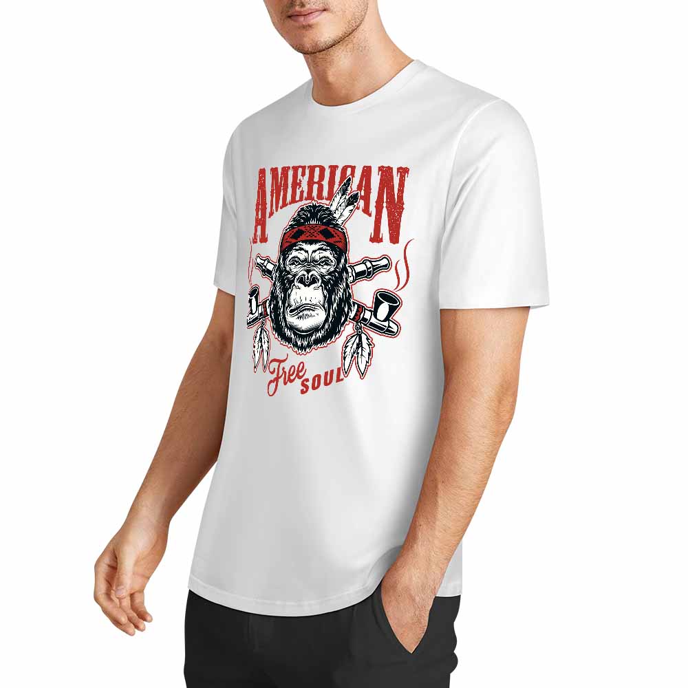 New 2025 Pure cotton short sleeved T-shirt Front print Multiple colors