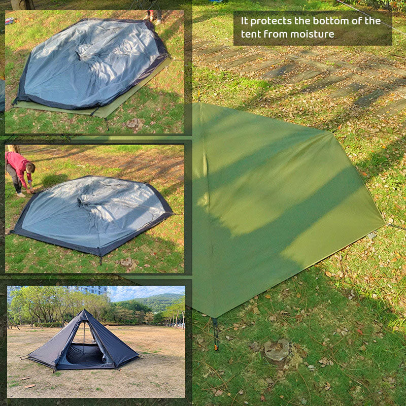 Outdoor Camping Tent Mat, Oversized Mat, Oxford Cloth, Waterproof, Moisture-Resistant, Wear-Resistant Polygonal Picnic Mat