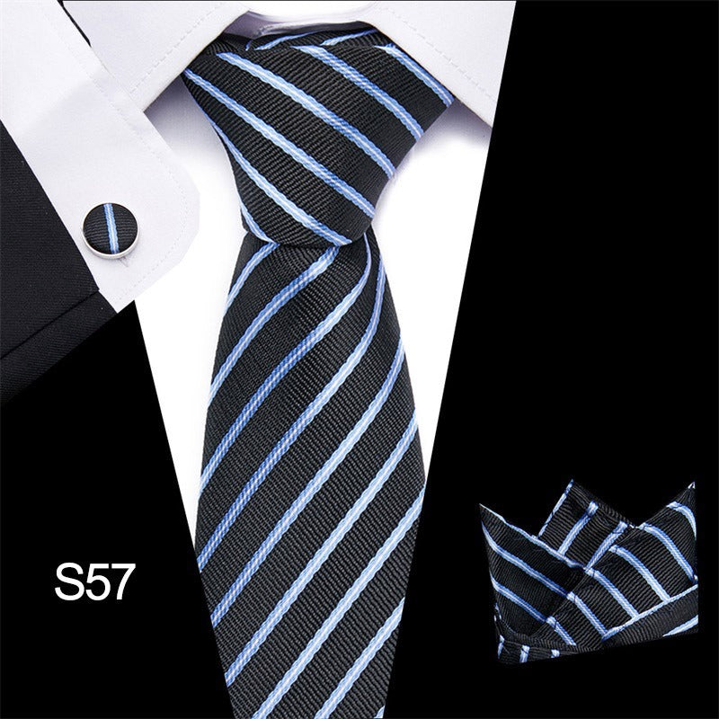 Men's tie three piece set cashew flower series fashion tie