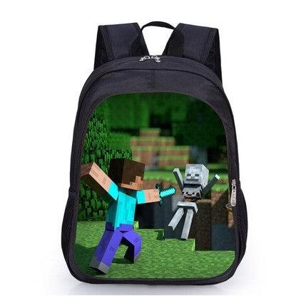 Teenager MineCraft Cartoon Backpack Boy Cartoon School Bags