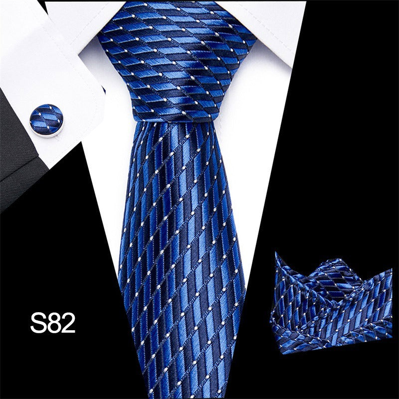 Men's tie three piece set cashew flower series fashion tie