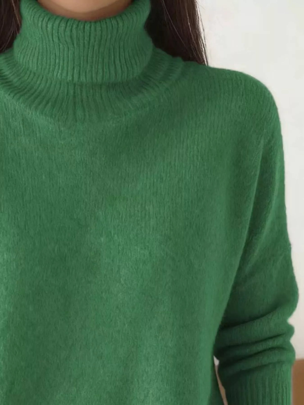 Turtleneck long sleeve sweater