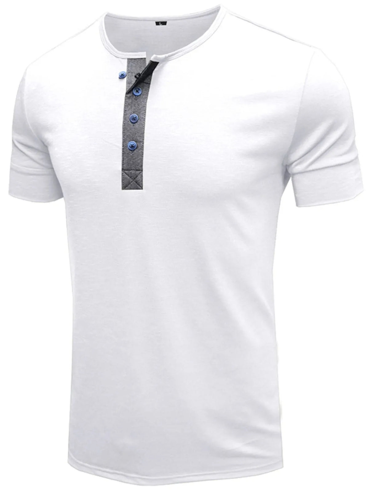 Classic button detail henley polo T-shirt