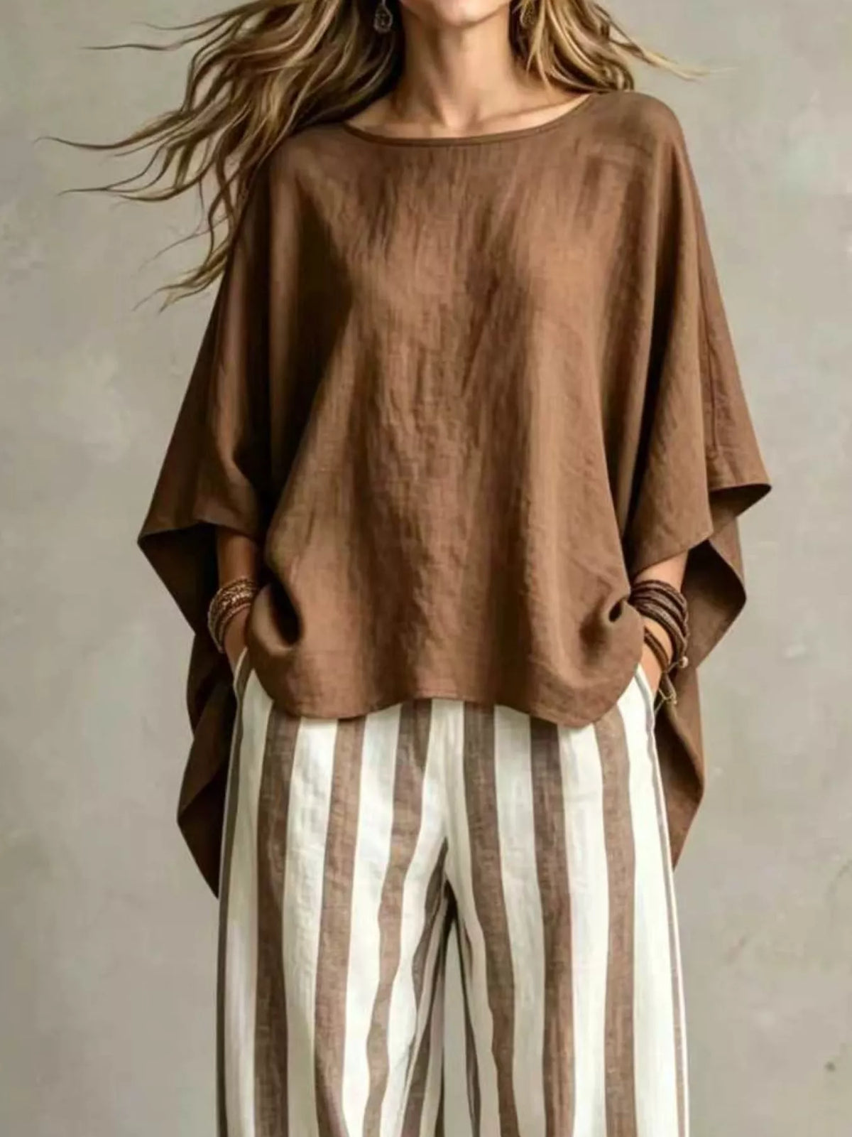 Relaxed top and pants set