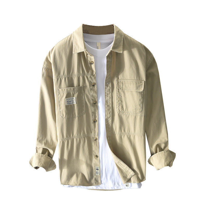 Cotton twill overshirt