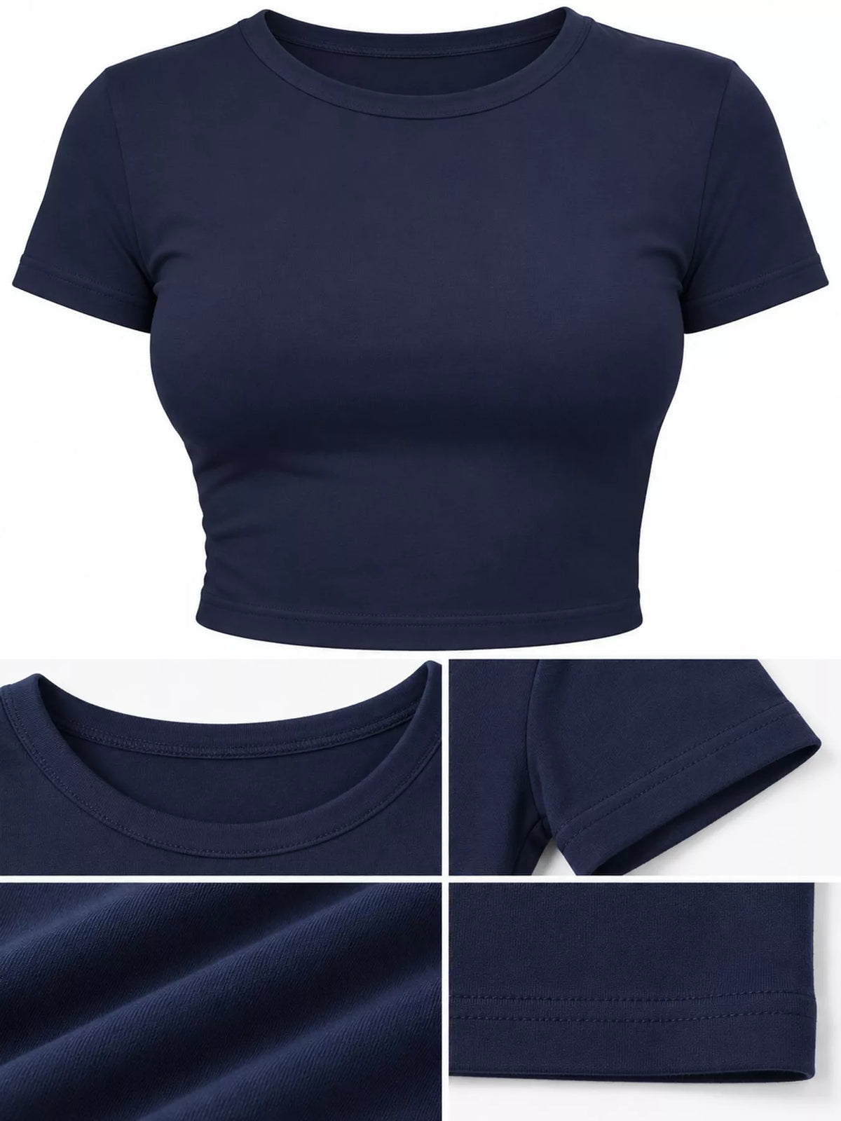 Fitted crew crop tee