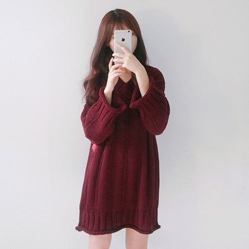 Knit sweater dress