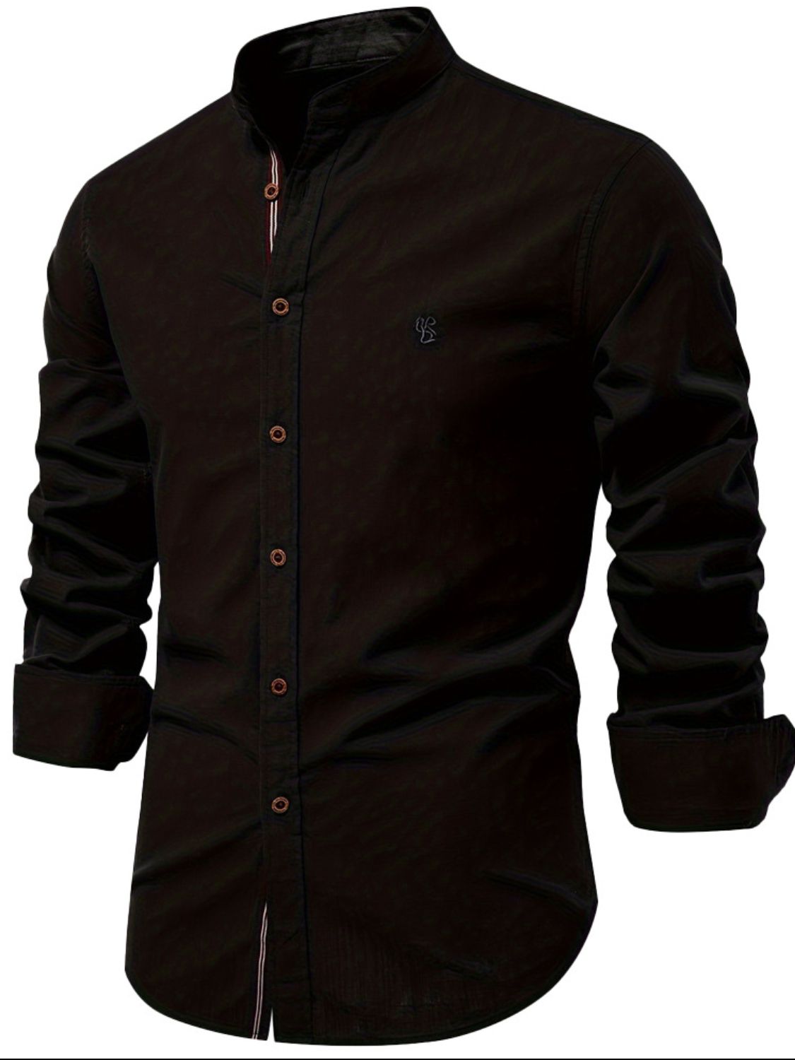 Button down embroidered shirt, Black
