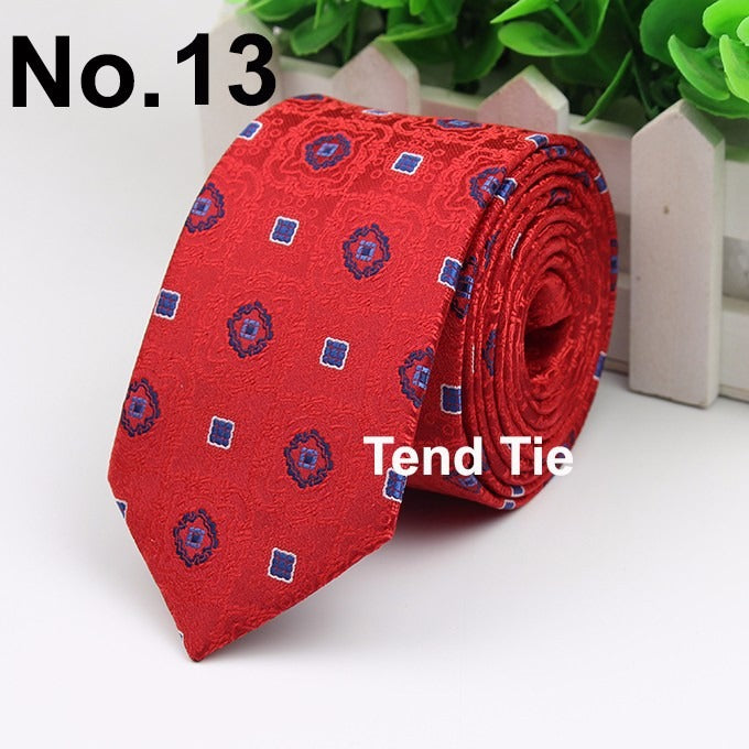 Men's Business Professional Polyester Tie 6CM British Tie