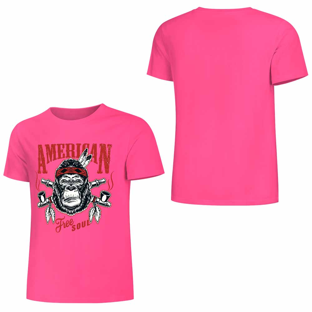 New 2025 Pure cotton short sleeved T-shirt Front print Multiple colors