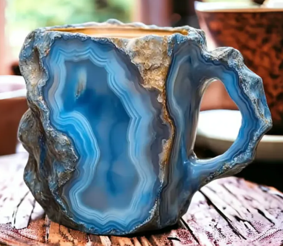 Crystal resin coffee cup