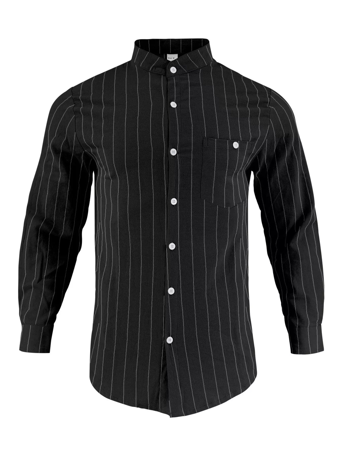 Striped button-up shirt