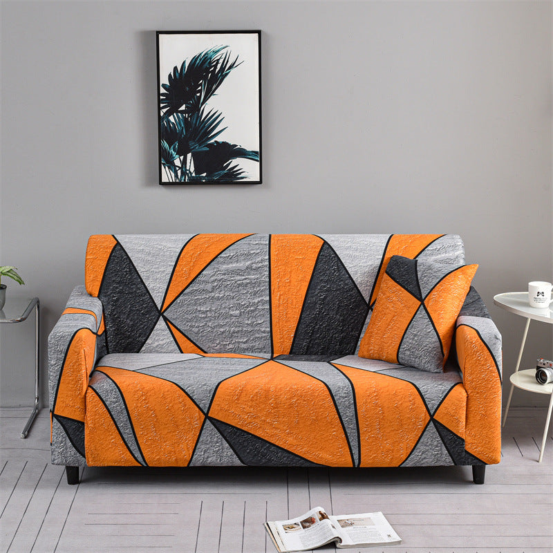 Four season sofa cover with full elastic sofa cover and fabric combination anti slip cover