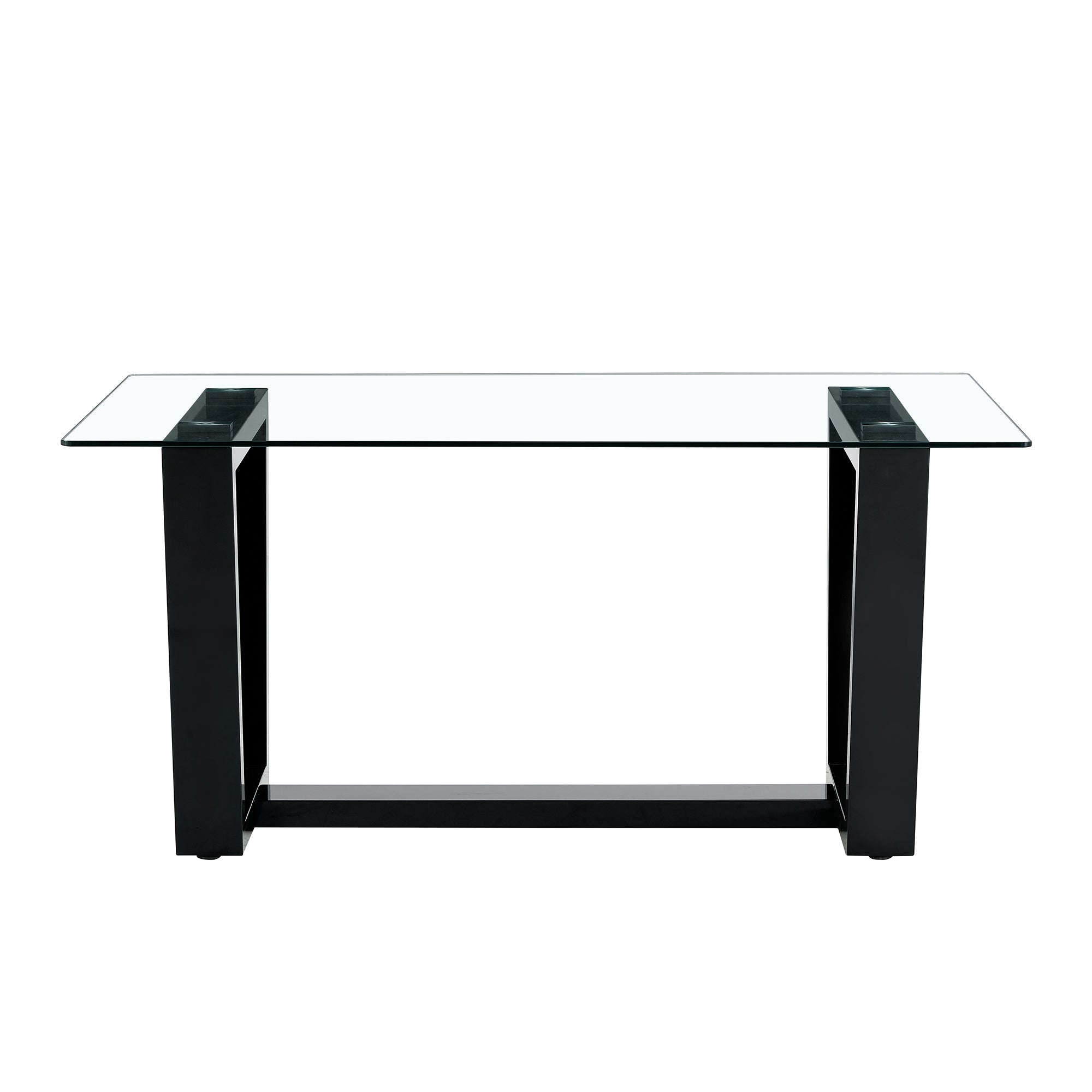 Glass Dining Table Large Modern Minimalist Rectangular for 6-8