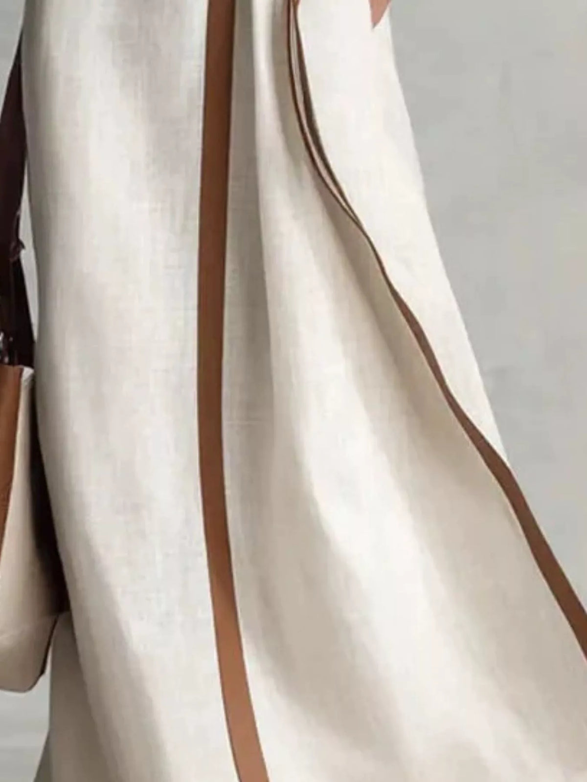 Sleeveless wrap maxi dress with contrast trim