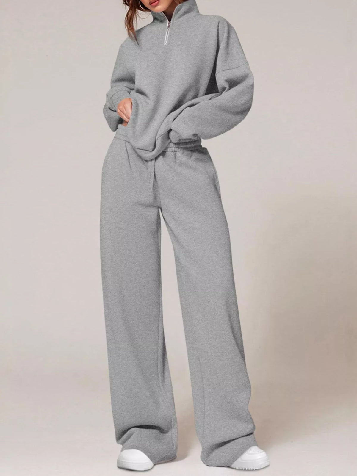 Half-zip sweatshirt set