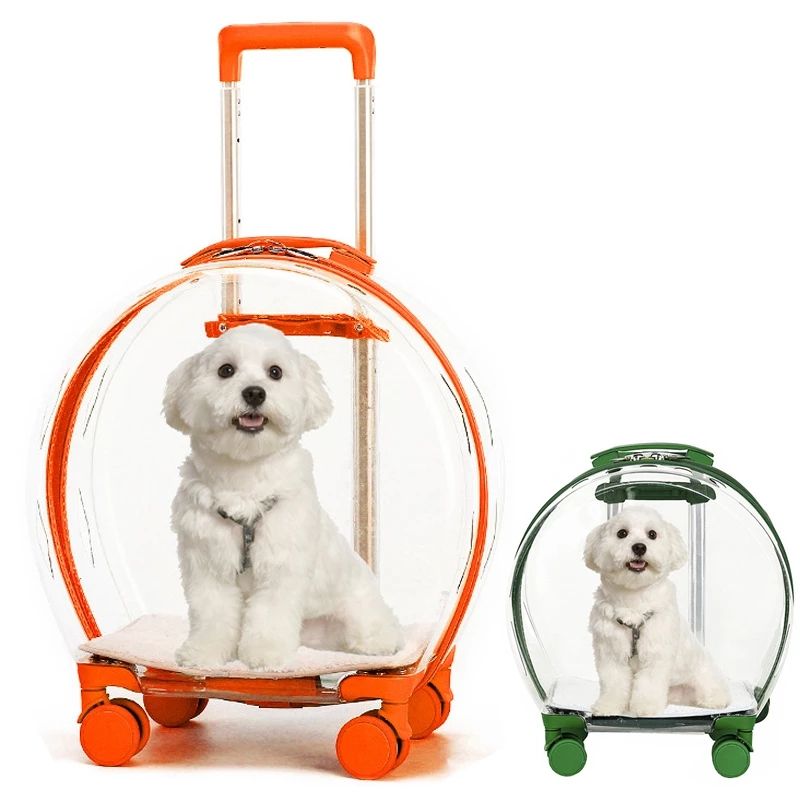 Pet Trolley Case Transparent Cat Bag Multifunctional Cat Bubble Box Portable Space Capsule Dog Backpack