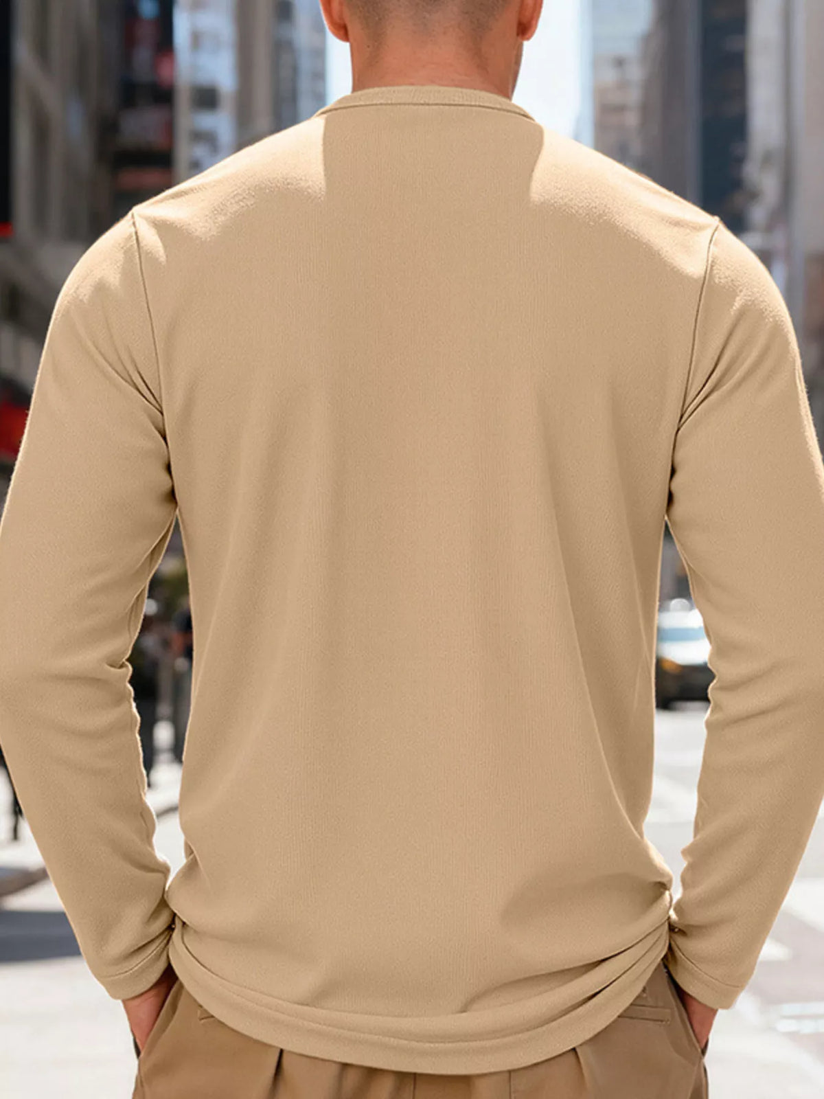 Long-sleeve henley