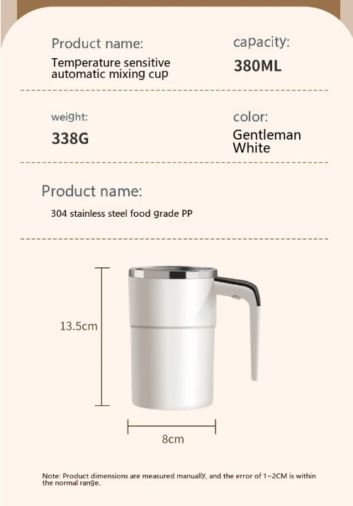 Self-stirring coffee mug