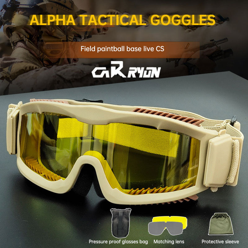 Tactical glasses anti-sand shooting goggles outdoor equipment military fans field anti-impact glasses