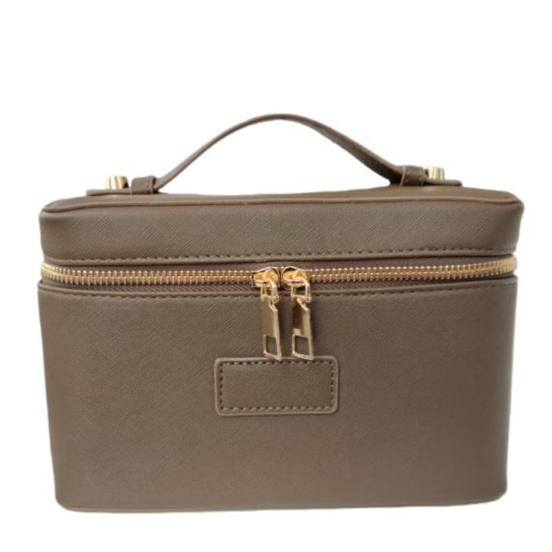 Top-handle vanity case bag