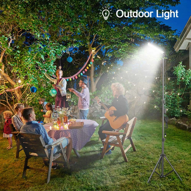 Camping Light LED Selfie Light Lamp Portable Photography Light with Tripod Stand for Outdoor Picnic Barbecue Adjustable Telescop