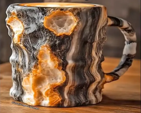 Crystal resin coffee cup