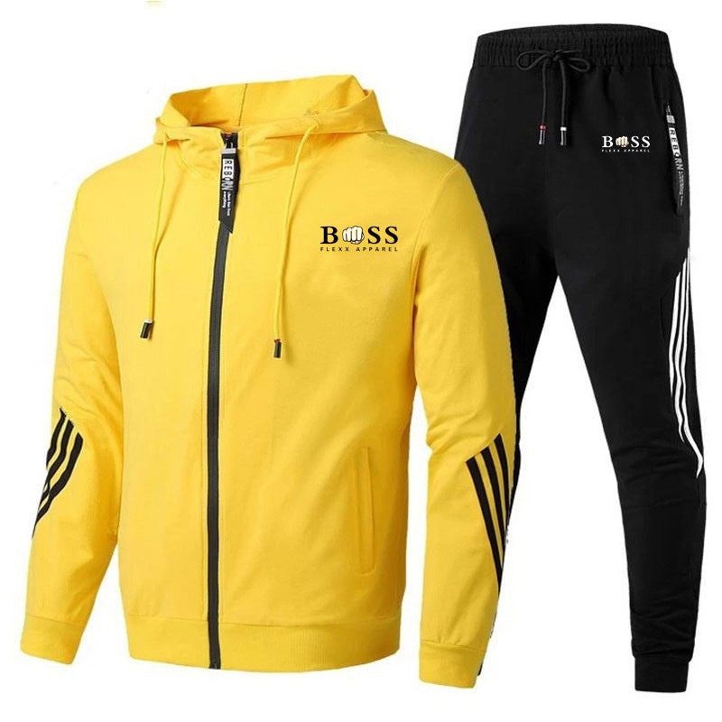 Ensemble deux pièces de sport pour homme avec sweat à capuche